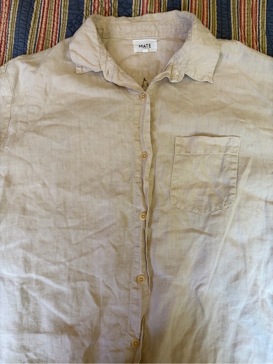 MATE the Label Tops - MATE the label oversized womens linen shirt sized medium (color off white)
